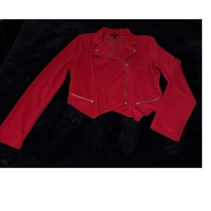 Cropped, multi-zipper jacket